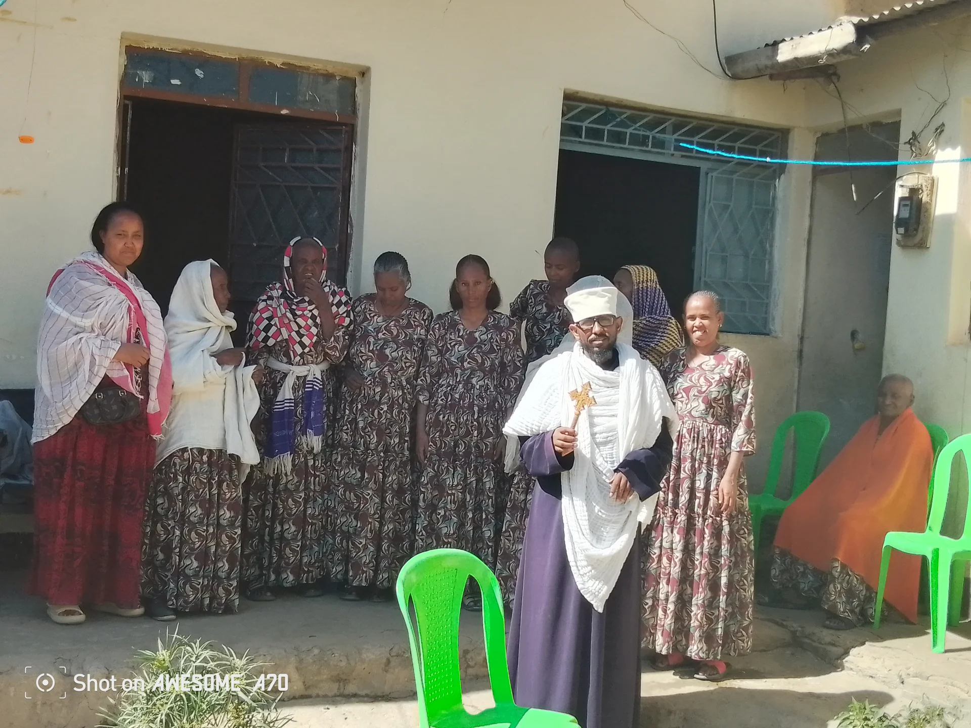 Wheelchair distribution drive for rehabilitation program recipients.