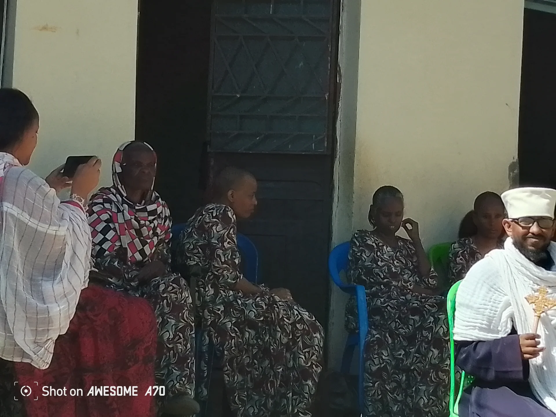 Distribution of supplemental grains and goods to senior citizens.